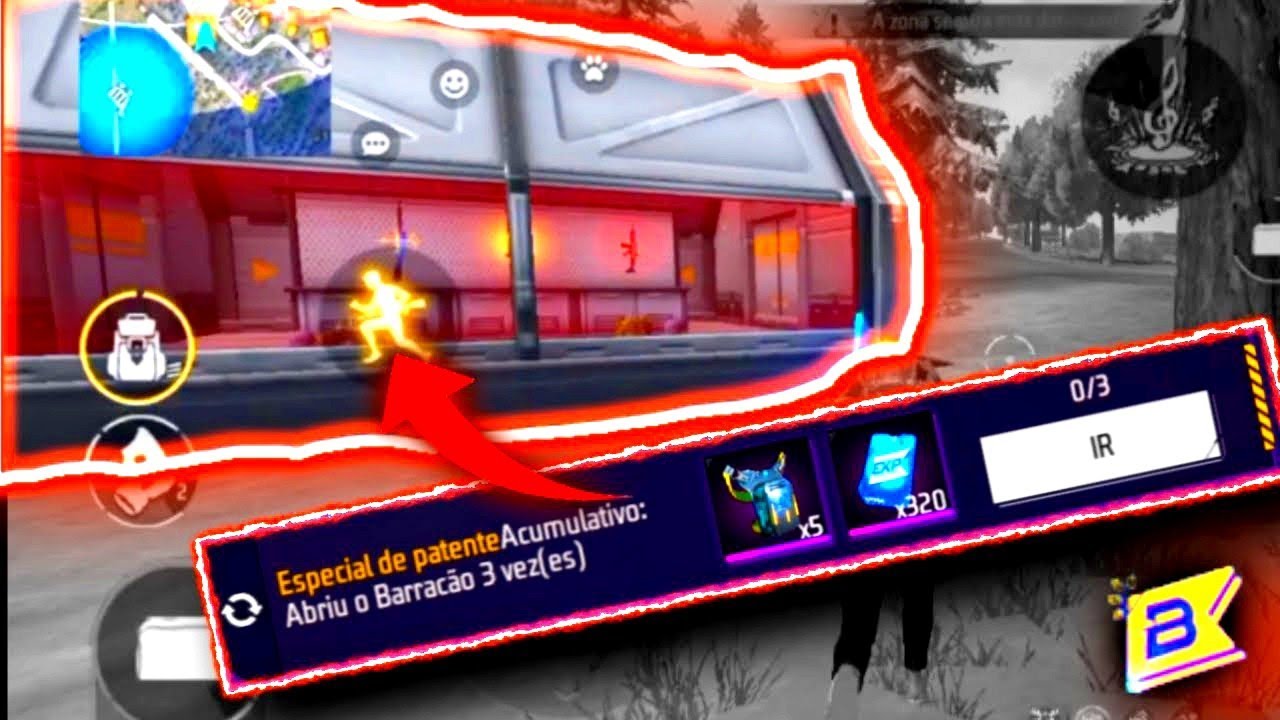 COMO FAZER A MISSÃO de ABRIR 3 BARRACÕES NO FREE FIRE!! Missão Especial de patente| Passe Booyah