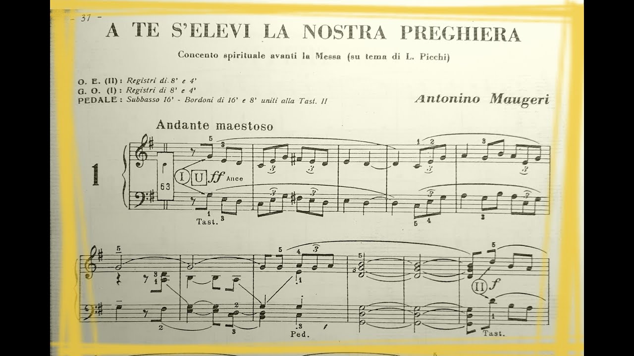 A TE S'ELEVI LA NOSTRA PREGHIERA (su tema di L. Picchi) - Padre Antonino Maugeri