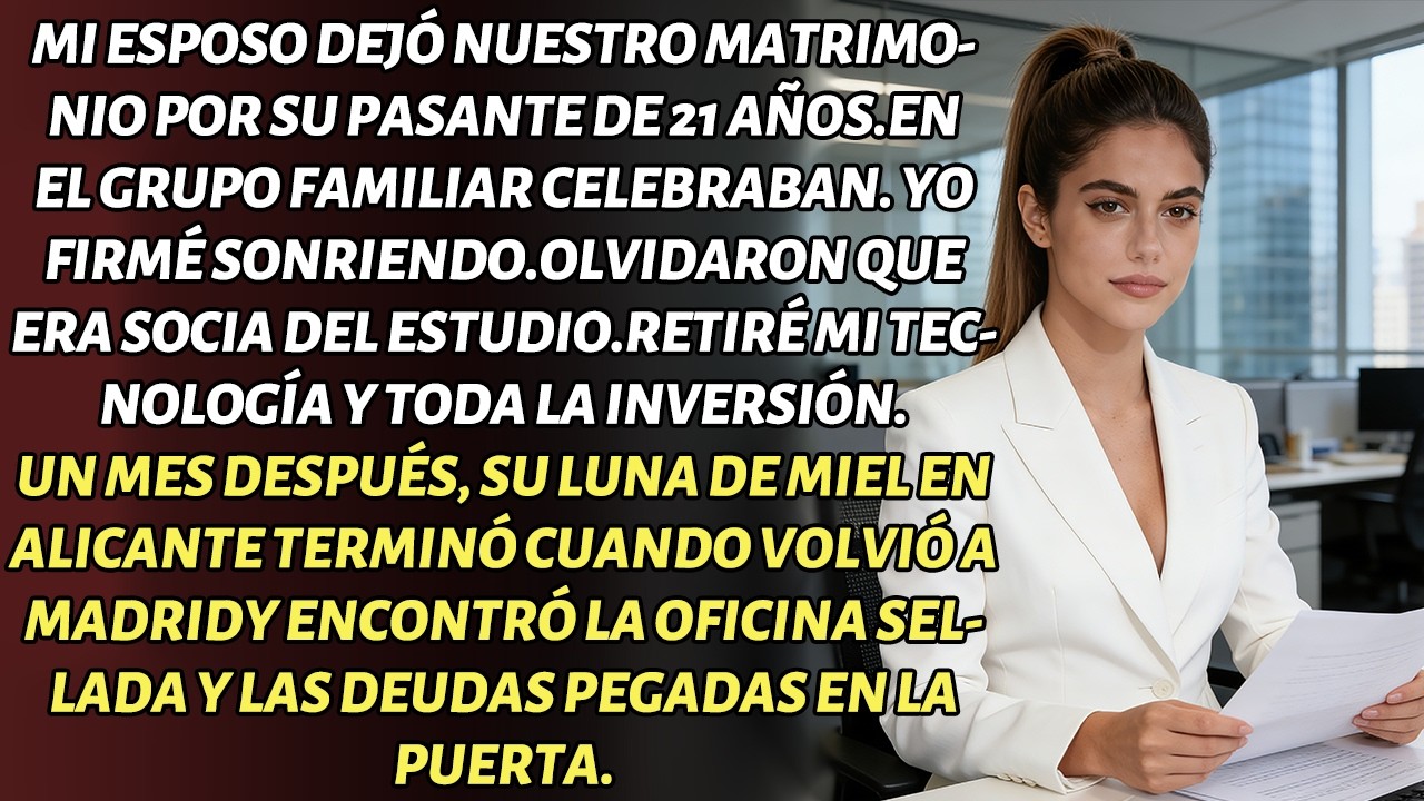 ME DEJÓ POR SU PASANTE. VOLVIÓ DE LA LUNA DE MIEL Y ENCONTRÓ SU OFICINA SELLADA.