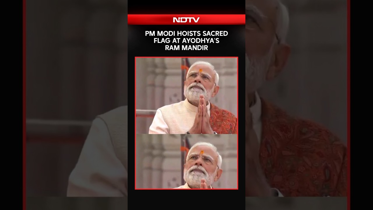 PM Modi Hoists Sacred Flag At Ayodhya's Ram Temple