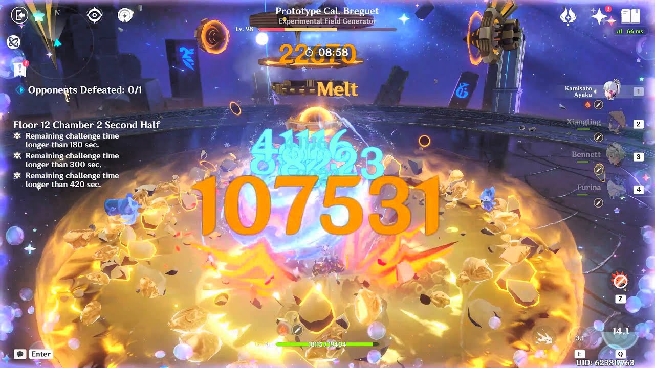 [NEW Spiral Abyss 5.4 A Speedrun] Ayaka Melt & Neuvillette Hyper | Floor 12 | Genshin Impact