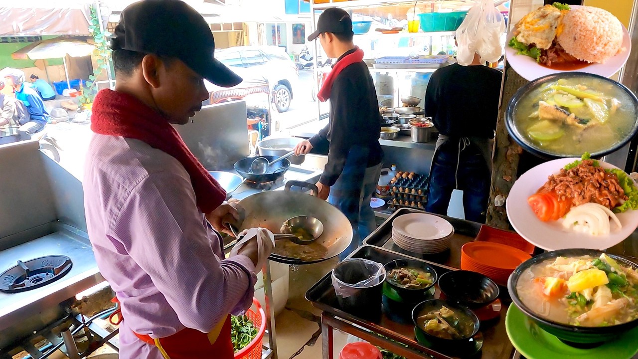 Insane Speed Cooking in Cambodia! $2.12 Street Food Lunch Combo - Phnom Penh Market