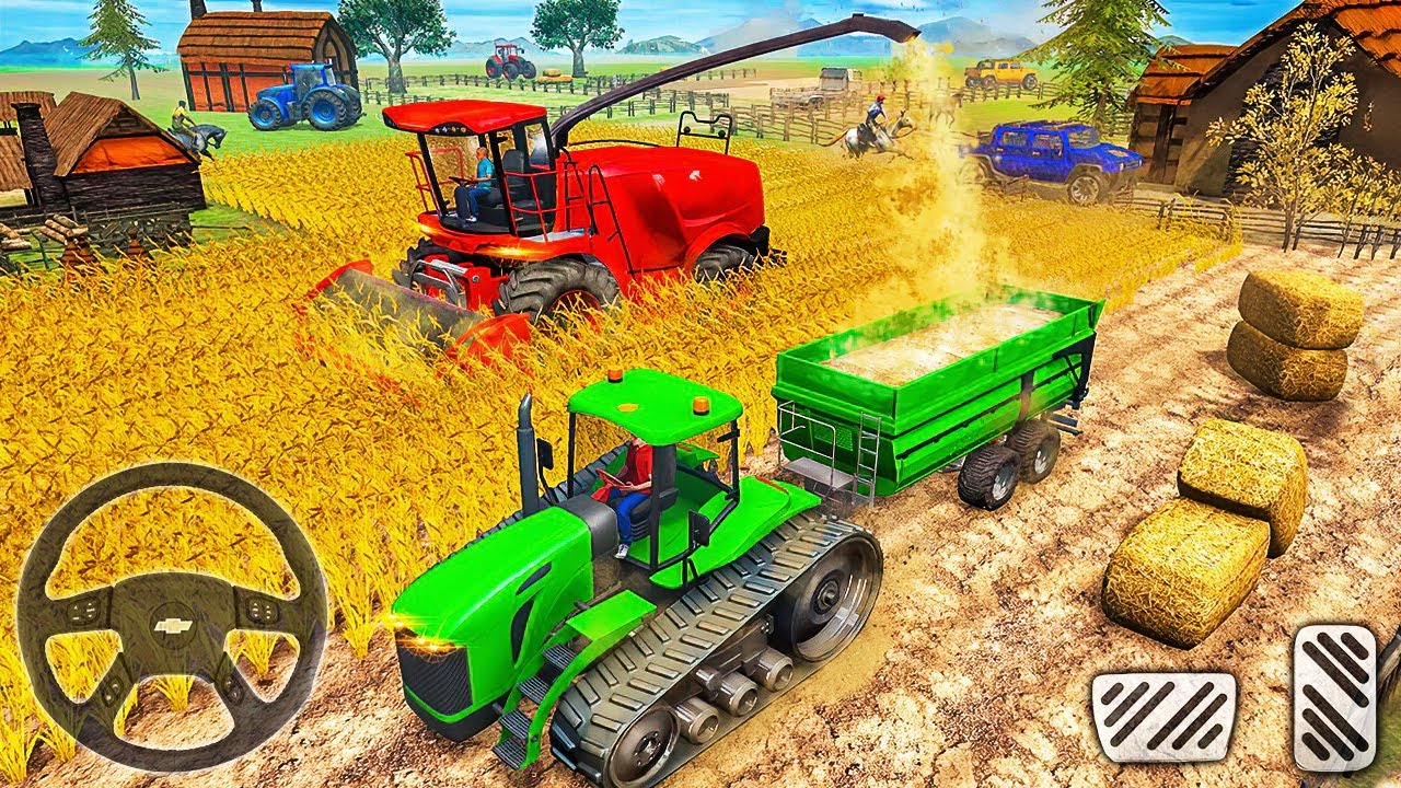 Harvester Tractor Farming Simulator 2021 - Farm Harvester Tractor Driving - Android Gameplay