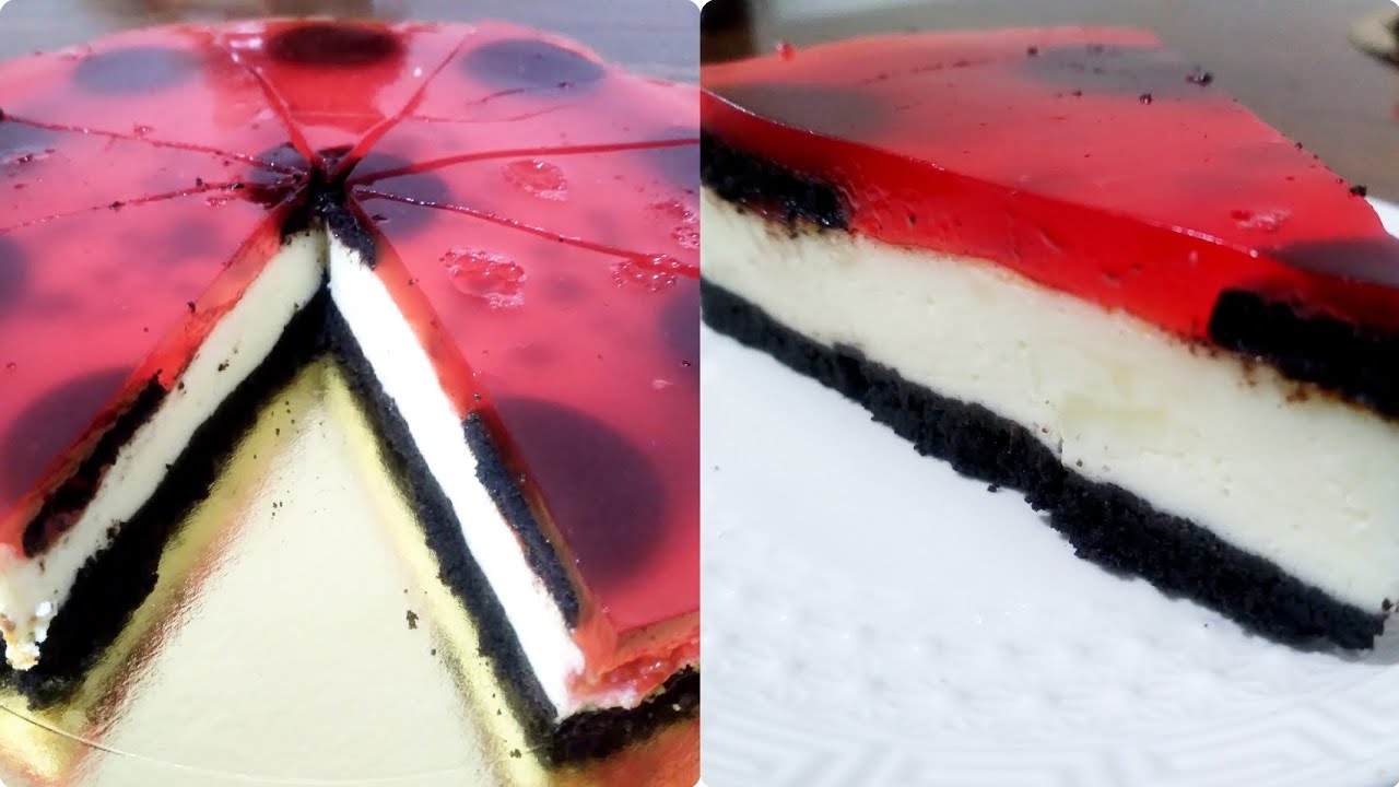 تشيز كيك الاوريو والفراولة 🍓 بدون كريمة❌️ وبدون مسكربون❌️ ذوق يستحق التجربة 😋✅️