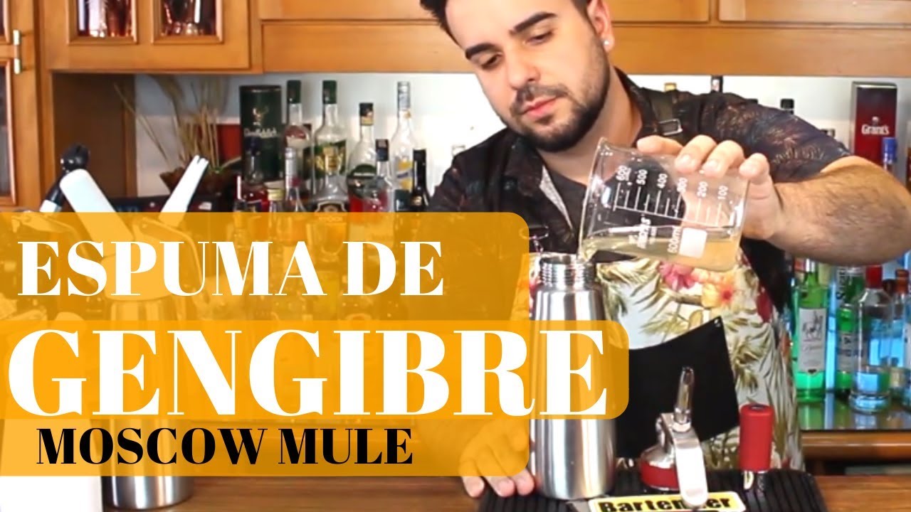 Como fazer Espuma de Gengibre do Moscow Mule no Sifão com Clara de Ovo