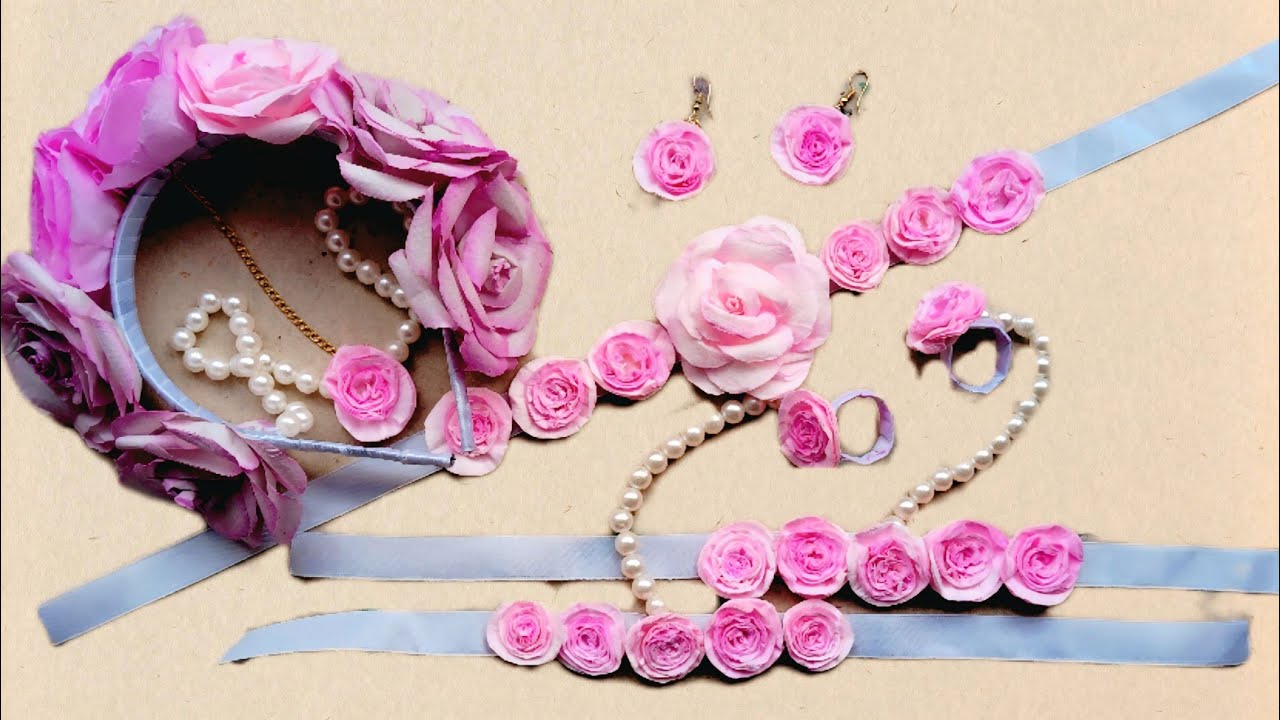 Easy DIY Radha Jewellery 😍 Janmastami Special ✨ #diy #radhakrishna #radharani #papercraft 
