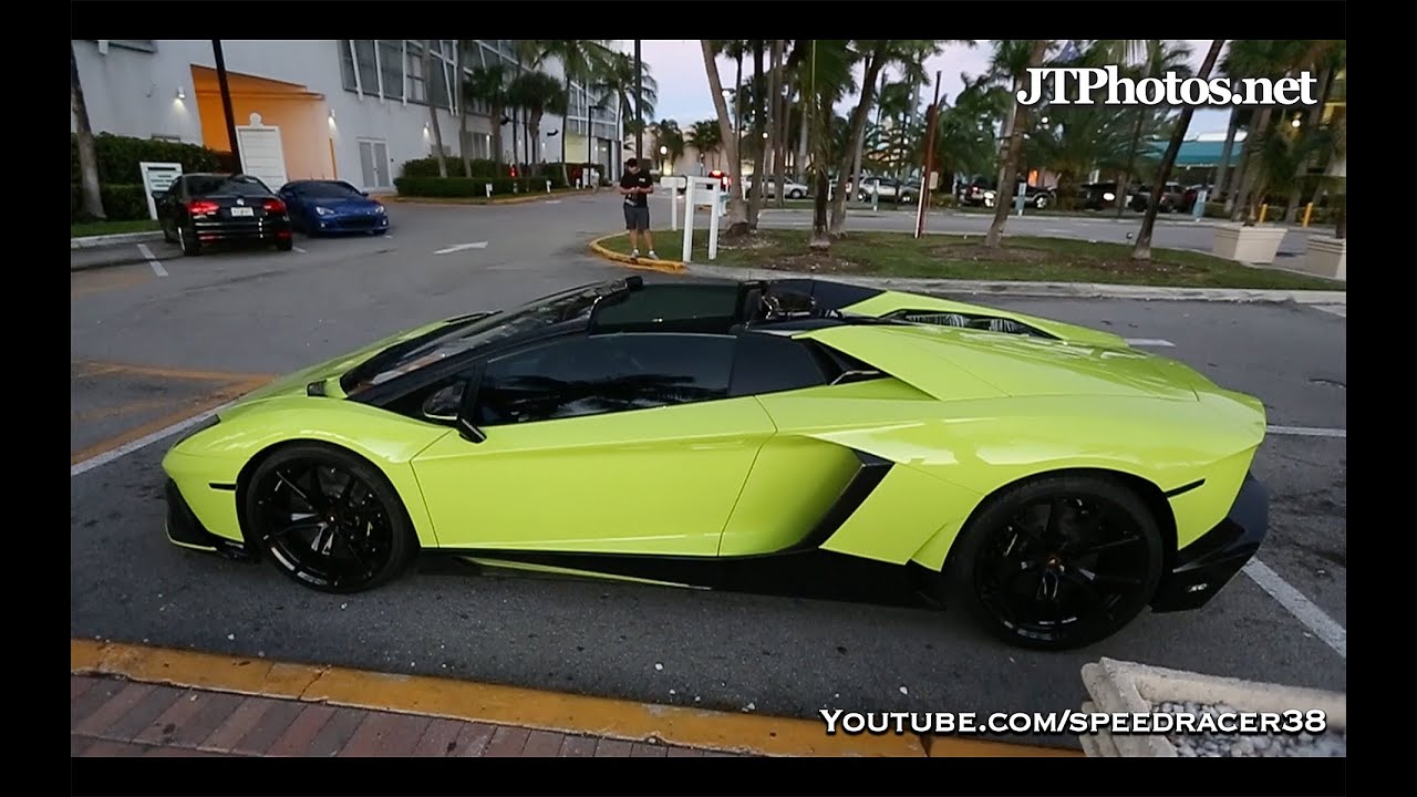 Verde Singh Lamborghini LP720 Roadster revving