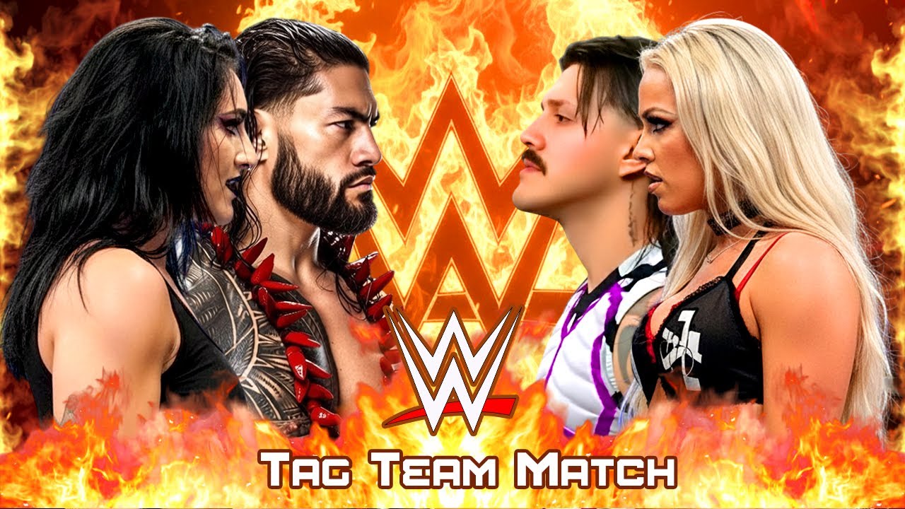 Матч командных боев WWE: Роман Рейнс и Риа Рипли против Доминика Мистерио и Лив Морган, 31.01.26 ...