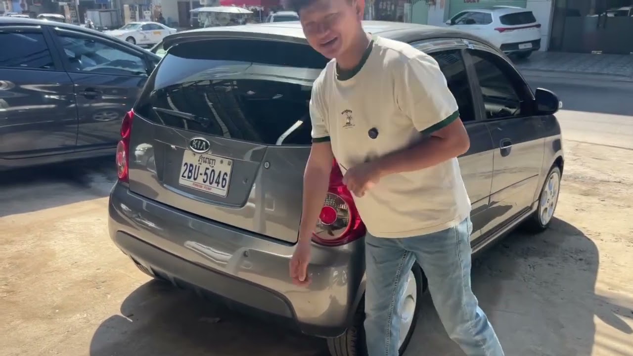 Kia morning 09 ពណ៍ប្រផេះ ឡានស្អាតតម្លៃ  5800$✅សេវារំលស់សុទ្ធ100% 25ខេត្តក្រុង ☎️086388788