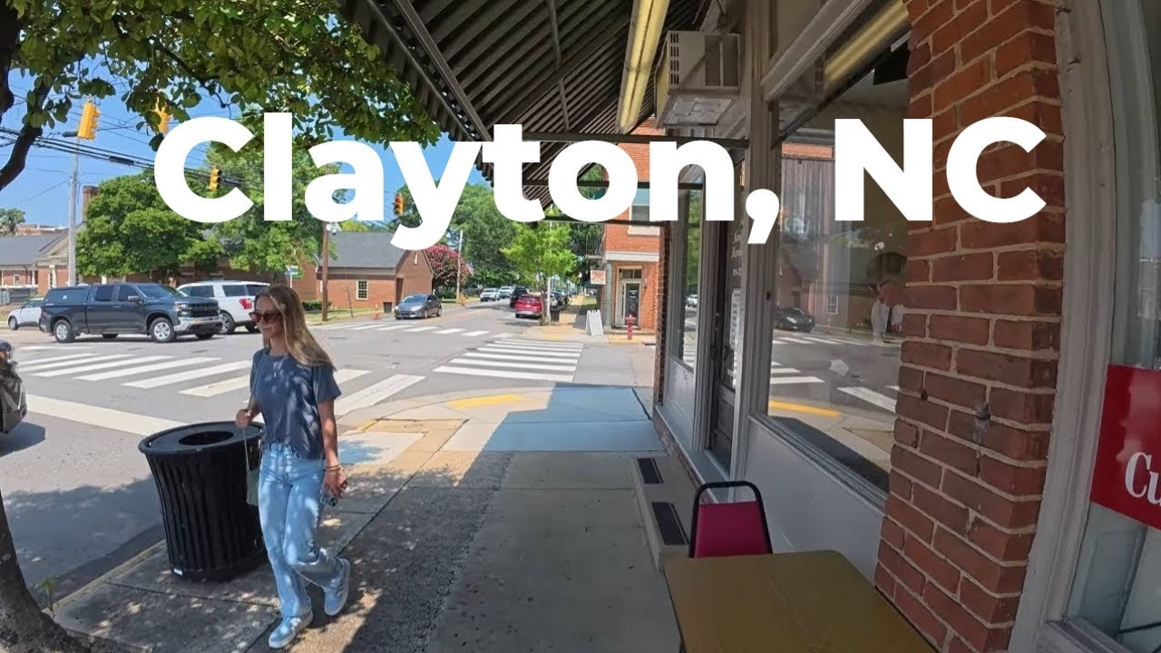Clayton, NC Walking Main Street [4K]  #claytonnc #tour