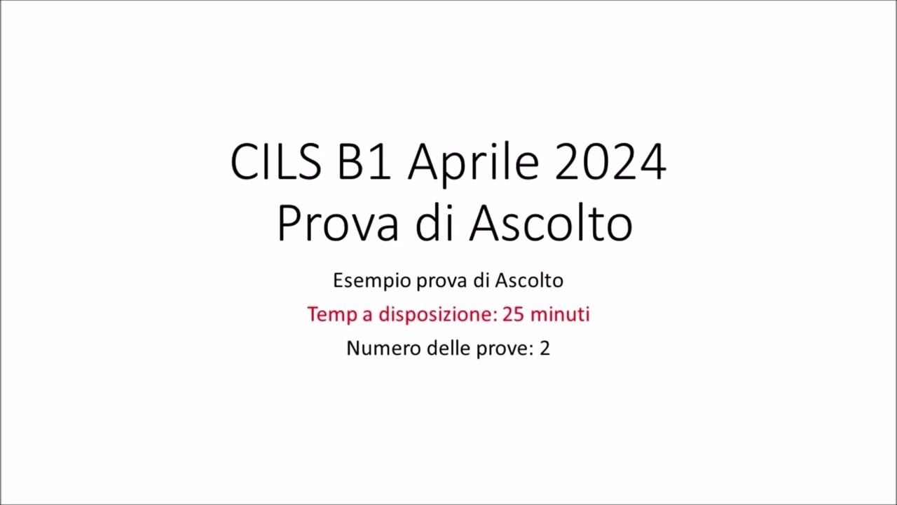 CILS B1 Cittadinanza | Aprile 2024 | Ascolto con le soluzioni