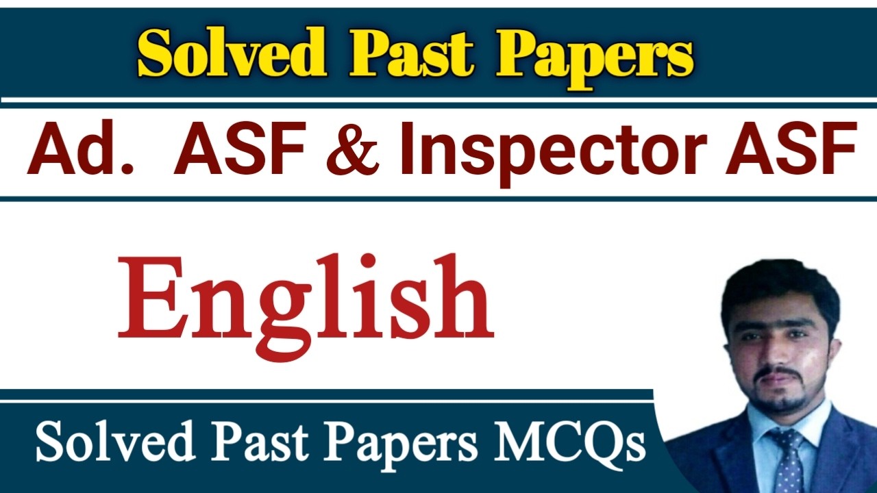 FPSC English Grammar Past Papers Solved MCQS || Ad ASF test || Inspector Asf Test MCQs  with answer