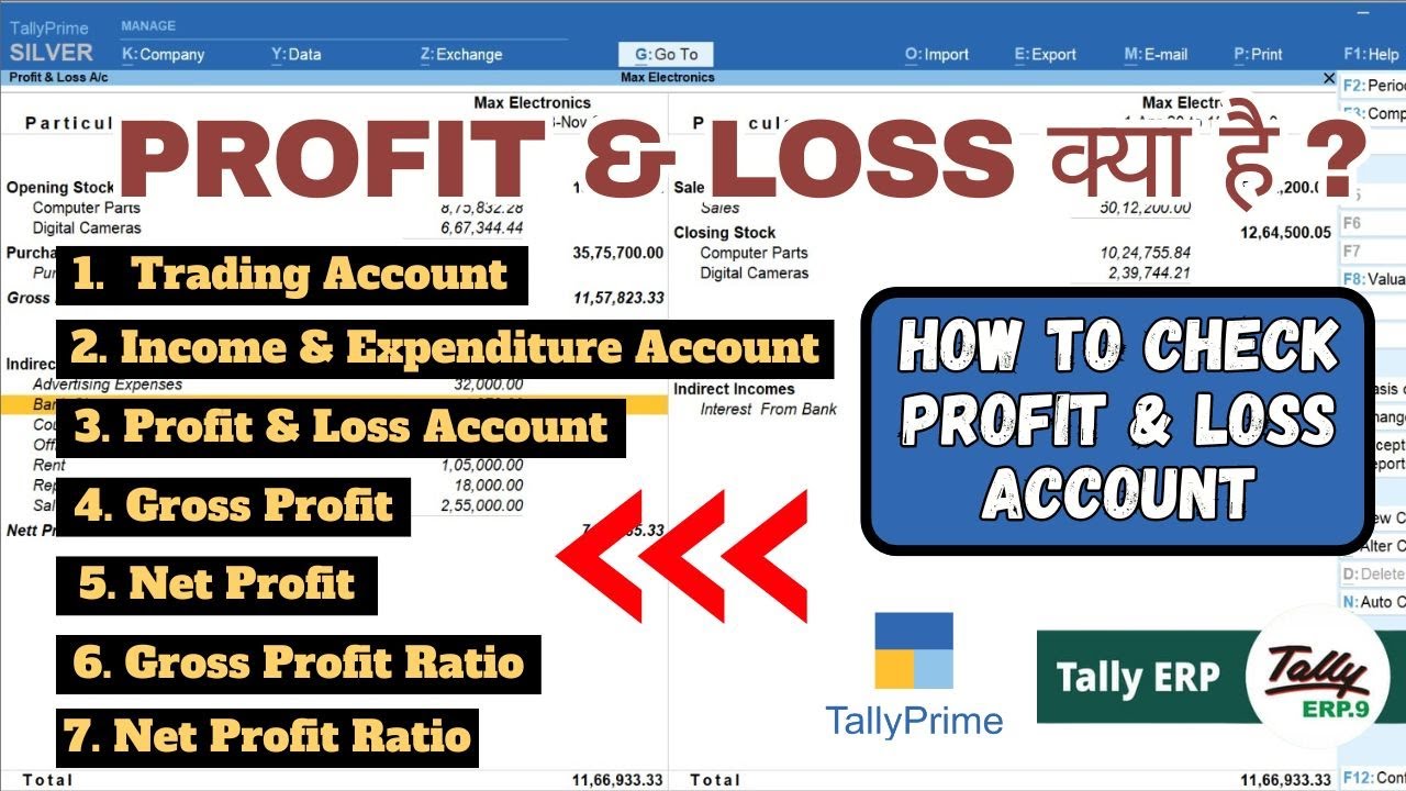 What is Profit & Loss? | How to Check Profit & Loss Account in Tally ERP/ Prime? | CTA