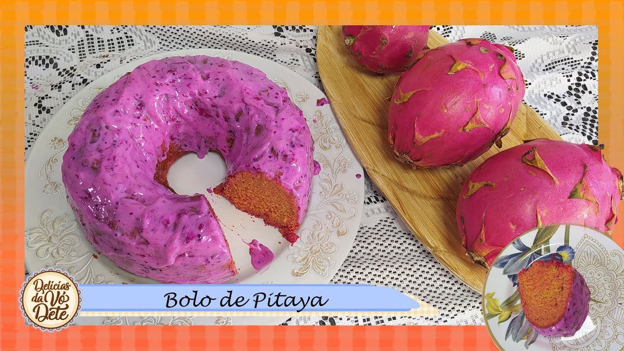 Receita Bolo de Pitaya - SUPER FOFINHO E DELICIOSO