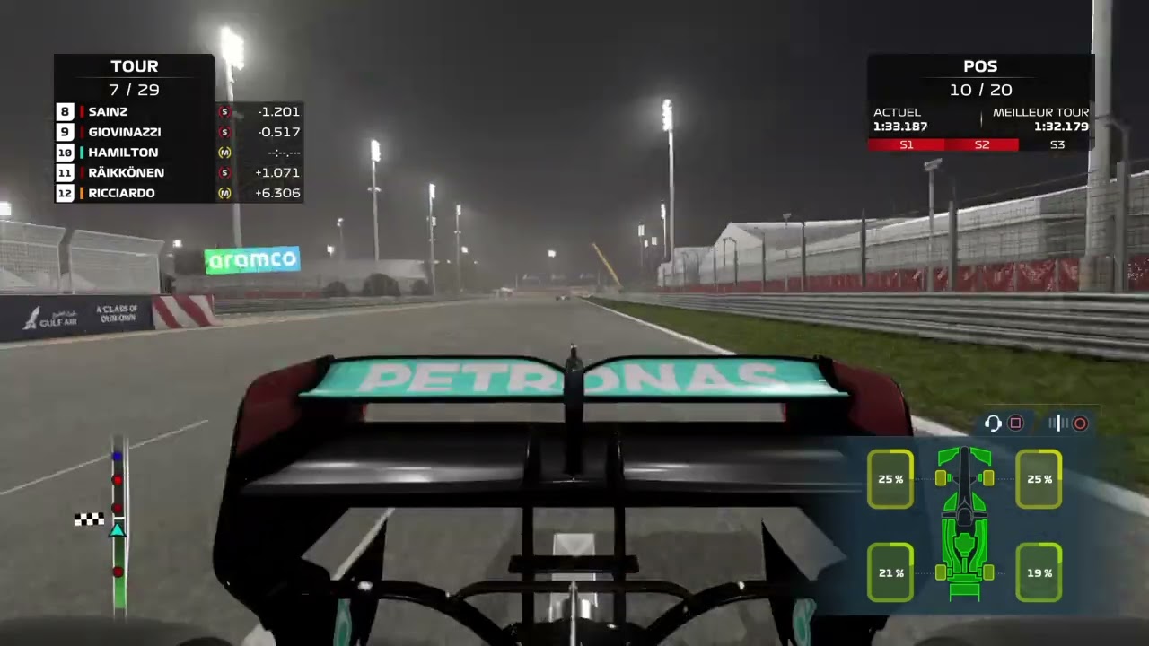 On board-F1 2021- Logitech G29-BAHRE&Iuml;N