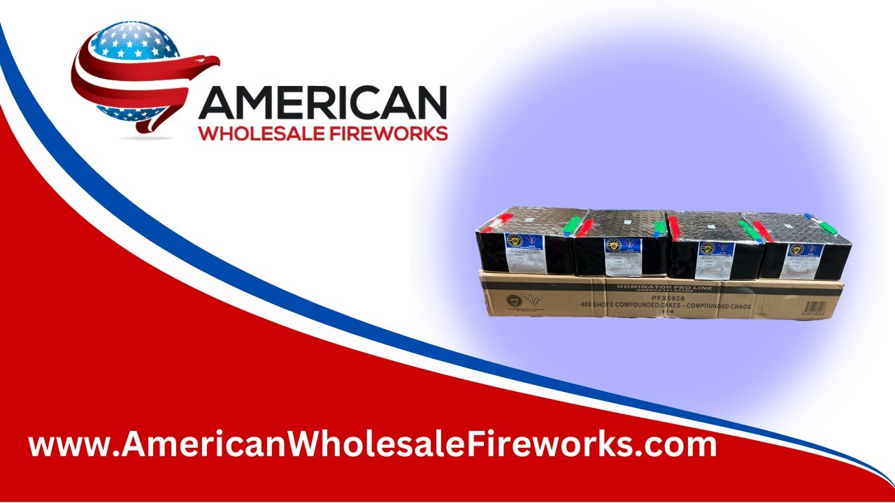 Compound Cake - 400s Compounded Chaos Case of 4  ... Available at American Wholesale Fireworks!