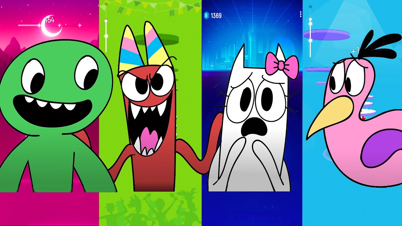 Garten of BanBan: Josh(Dance Monkey) x BanBan(Enemy) x Banbalina(Believer) x Bird(Ievan Polkka)