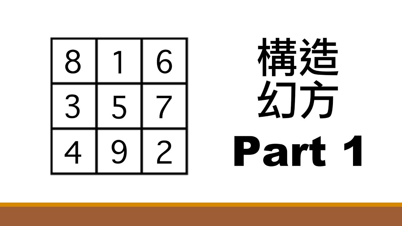構造幻方（Part 1 － 單數階）－ Mo 仔 Math