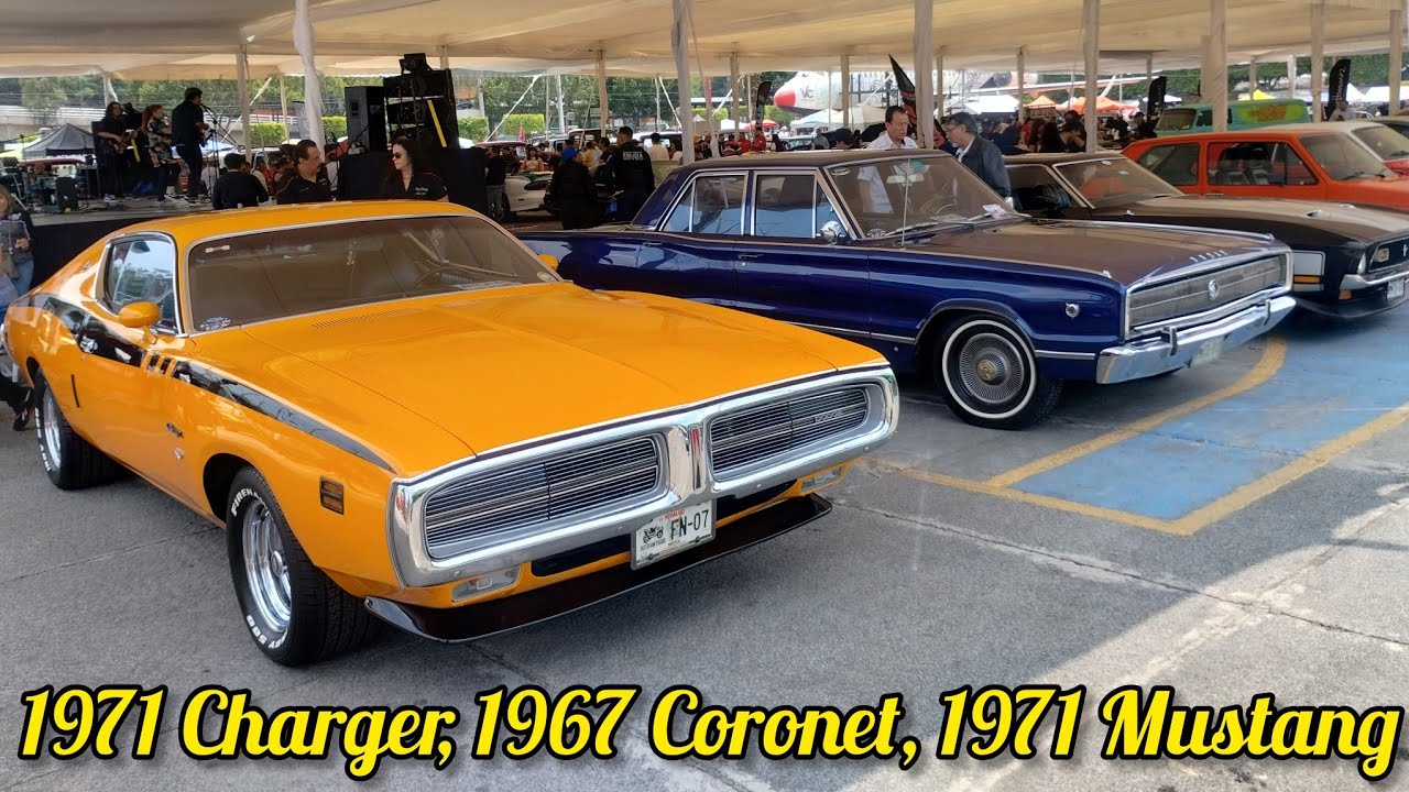 1971 Charger Espectacular, 1967 Coronet, 1971 Mustang Hard Top. Excelentes autos Clásicos.
