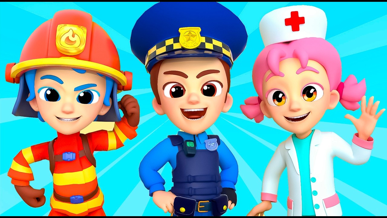 Policeman, Firefighter, Doctor + more Kids Songs by Nomad Kids Cartoon