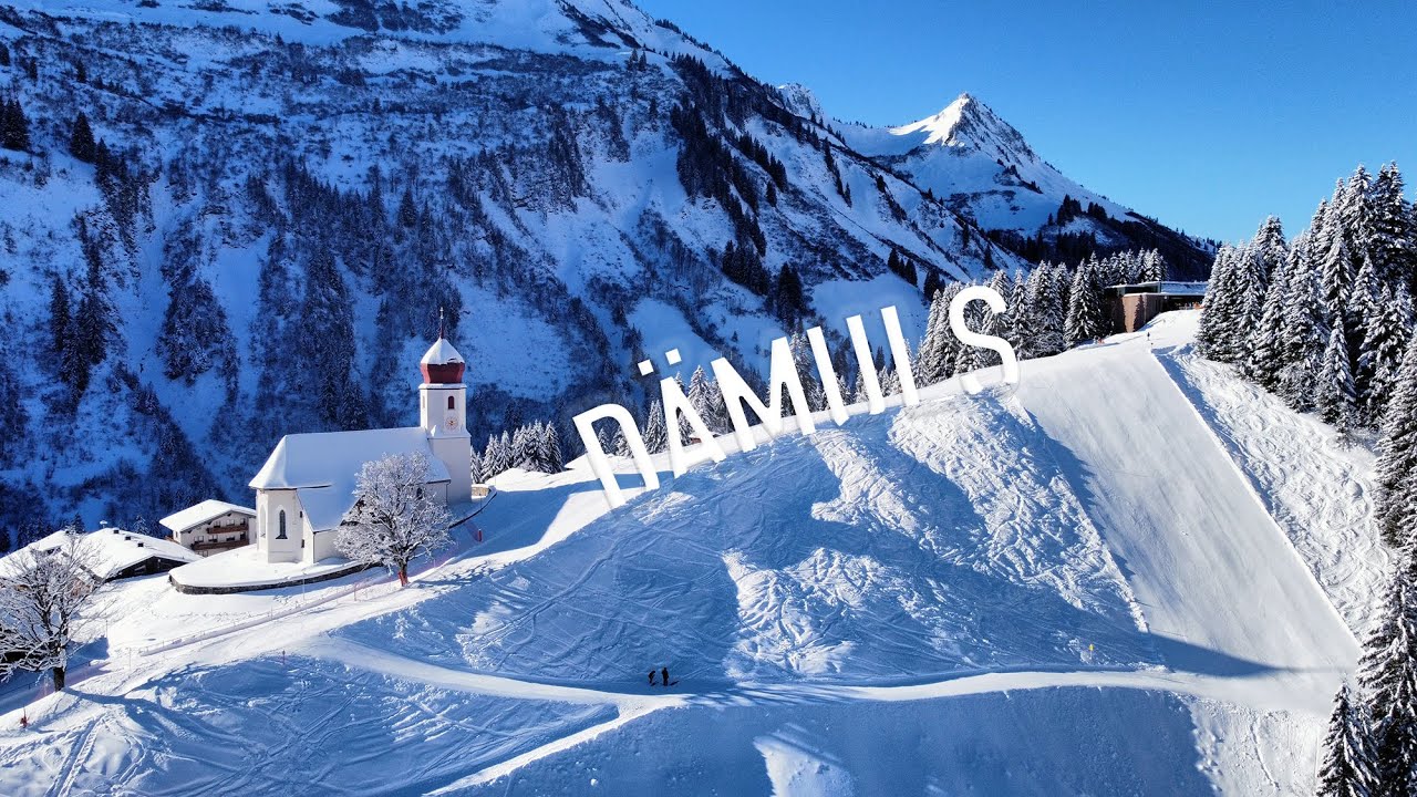 📍 St. Nikolaus church & Ski area of Dämuls, Austria 🇦🇹 - DJI Mini 2 (4K)