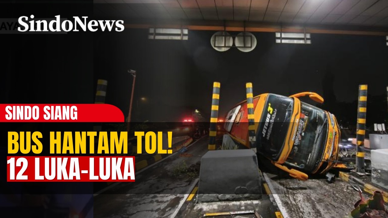Bus Tabrak Pintu Tol Surabaya–Gempol, 12 Penumpang Luka-Luka | Sindo Siang 13/02 | Part 1