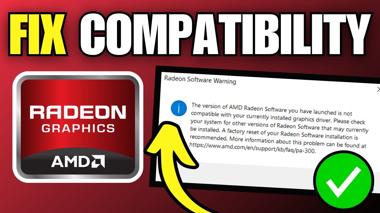 ИСПРАВИТЬ ошибку &laquo;Эта версия программного обеспечения AMD Radeon несовместима&raquo;