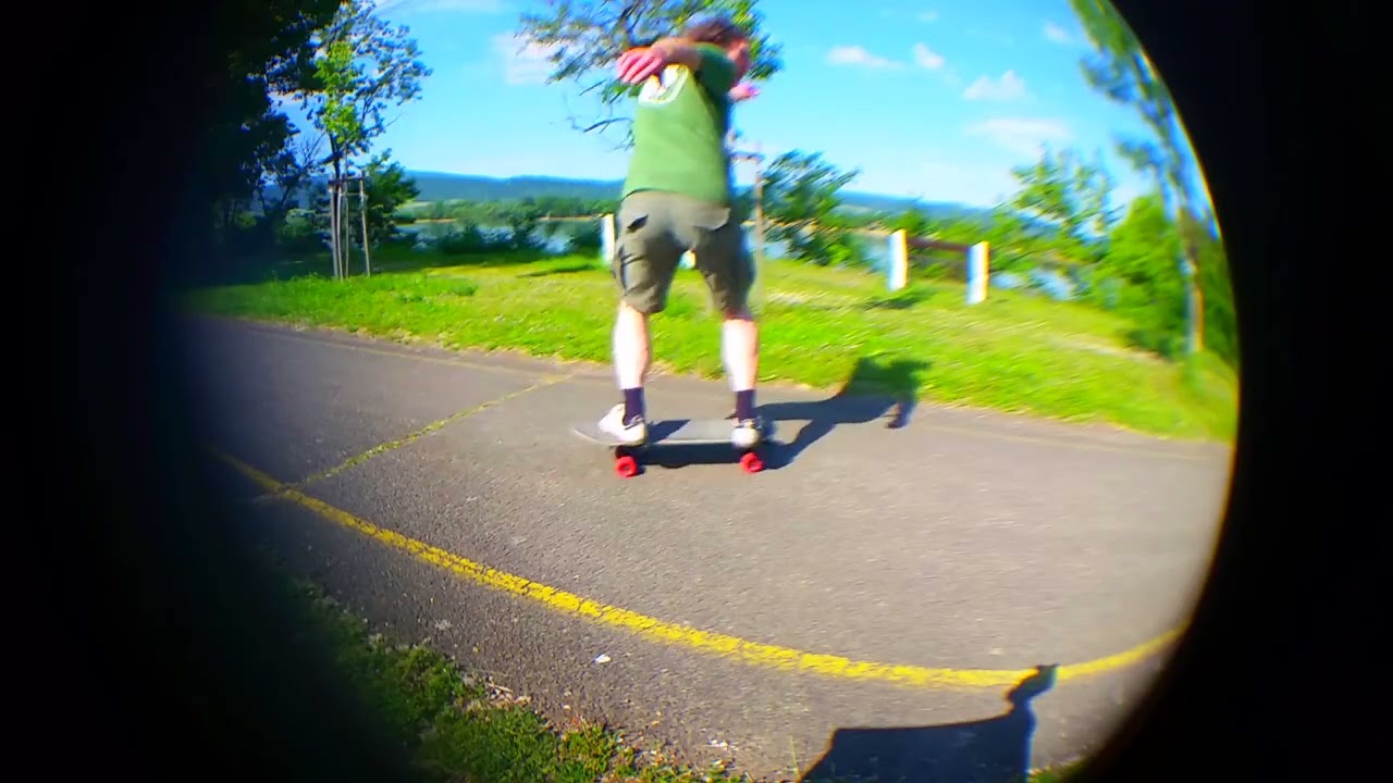 Chill surfskating in the Danube Bend