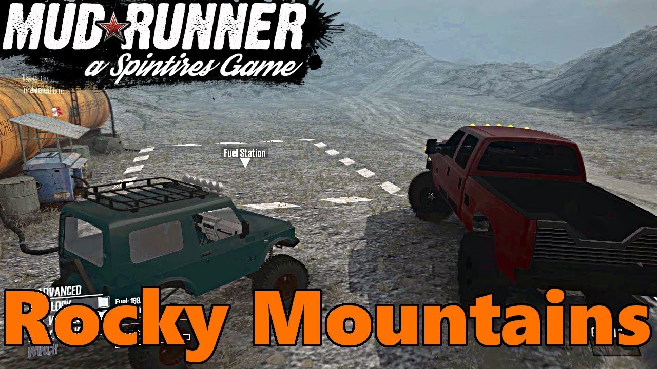SpinTires Mud Runner: NEW Rocky Mountains Map! Full Exploration