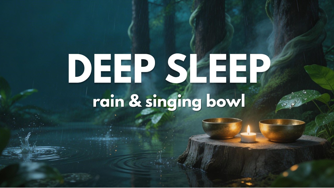 Meditation Music with Rain & Singing Bowls 🌧️ Deep Relaxation & Mindfulness