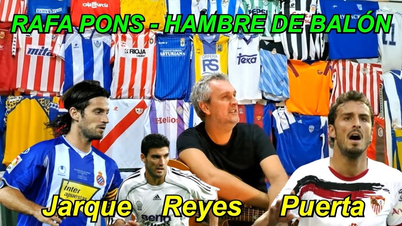 ✅️Rafa Pons - Hambre de balón⚽. Dedicada a Puerta, Jarque y Reyes. Colección camisetas fútbol.