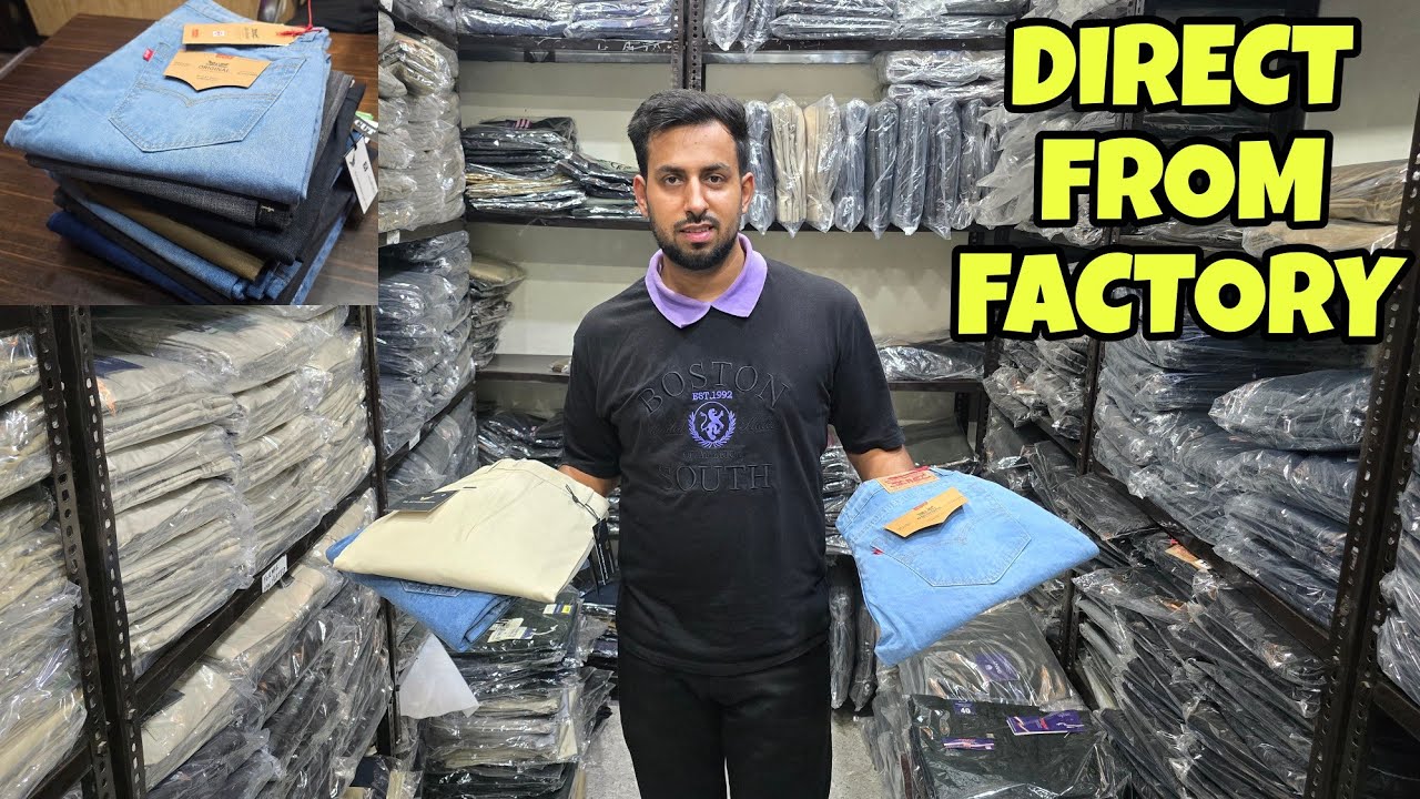 Jeans & Cotton Pants Factory ! Amritsar Wholesale Market / Boot Cut & Straight Pattern Levi's jeans