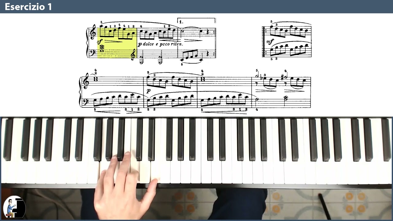 Burgmuller op.100 esercizio 1 Candeur, mano sinistra 60 bpm