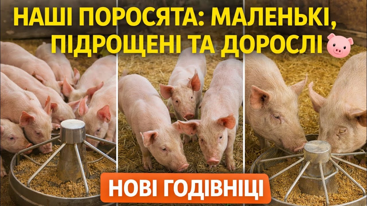 Наші поросята 🐖 Нові годівниці в роботі | Еко ферма Our Piglets 🐖 New Feeders in Action | Eco Farm