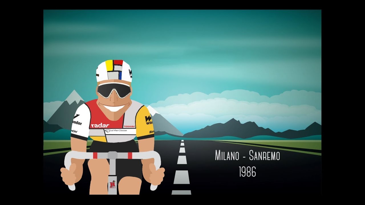 LeMoment with Greg LeMond - Milan Sanremo 1986