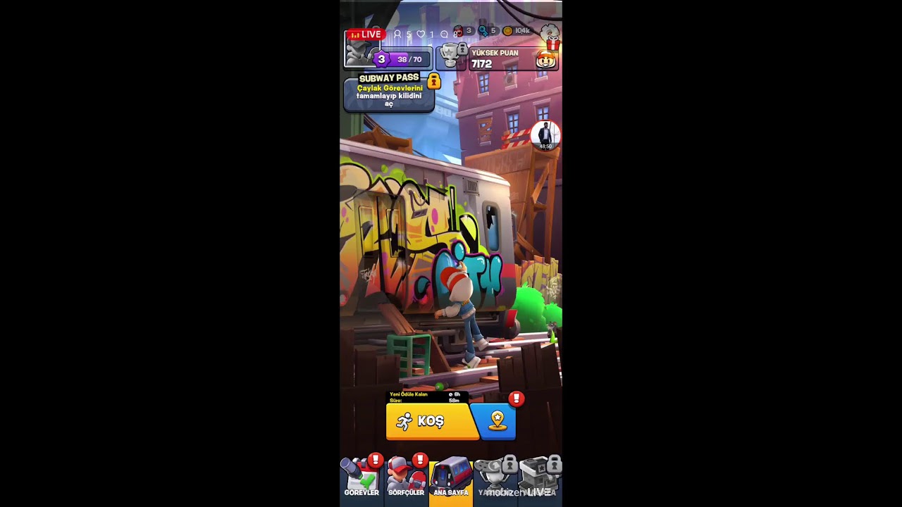 oyun yayını Subway surf City oyunu