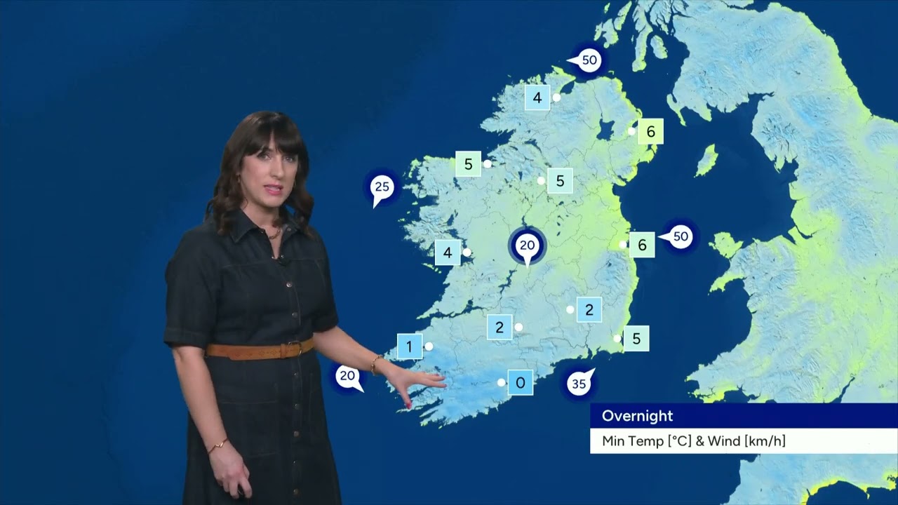 Irish weather forecast 25 Jan 2026 | Nine O'Clock Weather