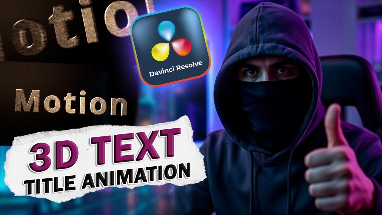 3D Title text Animation In DaVinci Resolve #davinciresolve  #tutorial #animation