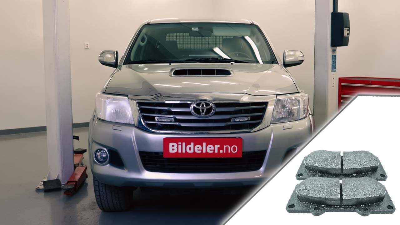 Toyata Hilux: Hvordan bytte bremseklosser foran - 2006 og nyere modeller