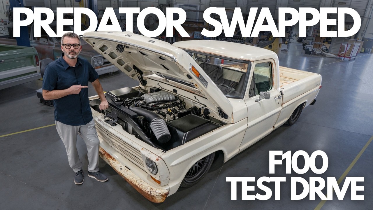 Тест-драйв Ford F100 с двигателем Predator и тормозом для дрифта.