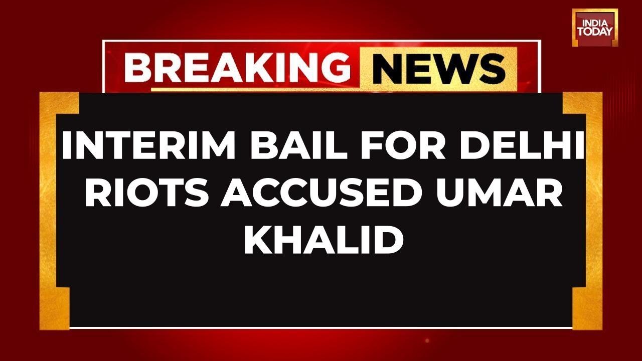 Breaking News: Delhi Riots Accused Umar Khalid Gets 2-Week Interim Bail For Sister's Wedding