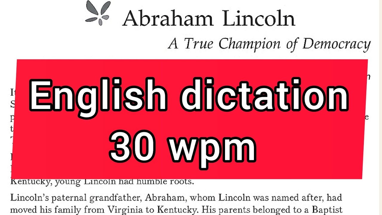 30 wpm || English Audio Typing dictation for beginners || English || KVS, SSC, UPPCL, IA, LDC, JVVNL