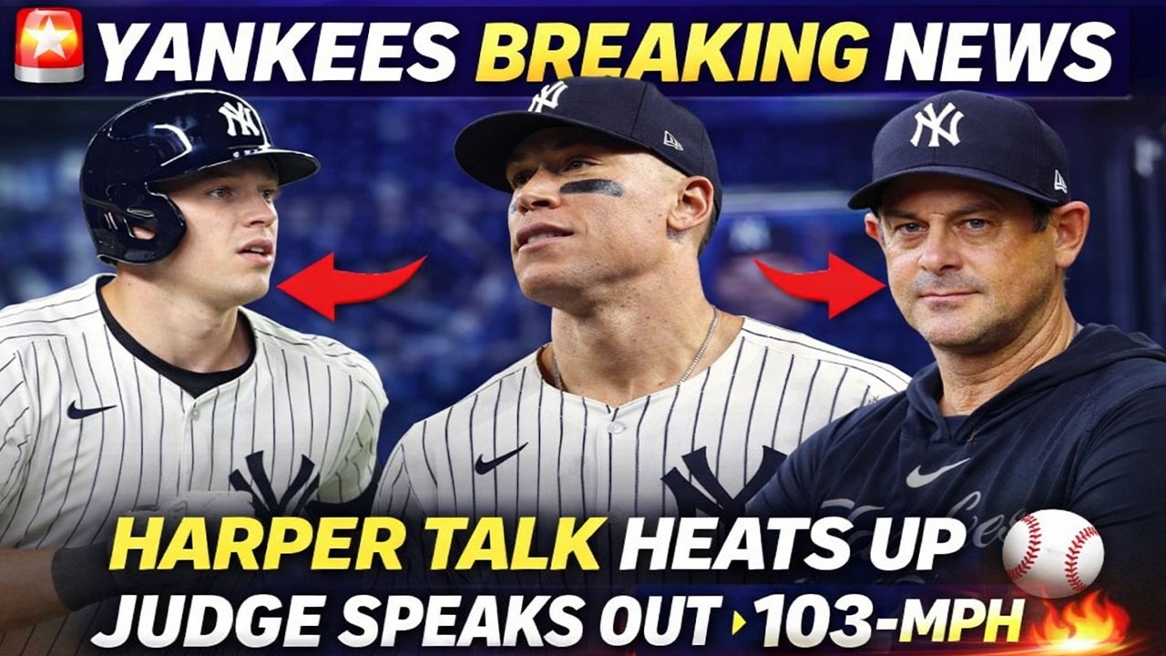 🚨 Yankees Breaking News: Harper Talk Heats Up, Judge Addresses Noise, 103-MPH Moment ⚾