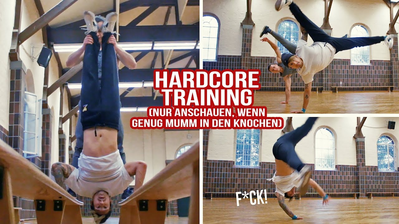 Breakdance Training aua hab Beule geholt