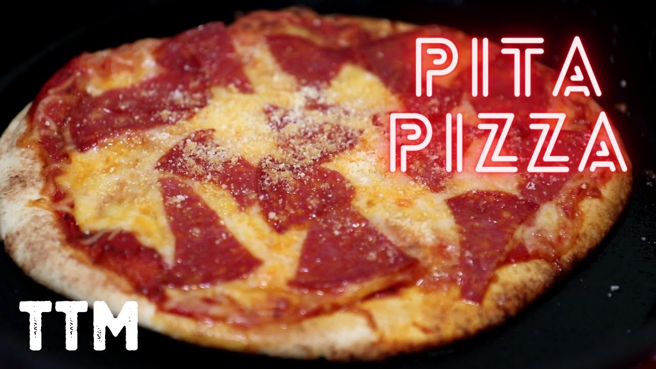 How to Make Pita Bread Crust Pizza ~ Easy Cooking