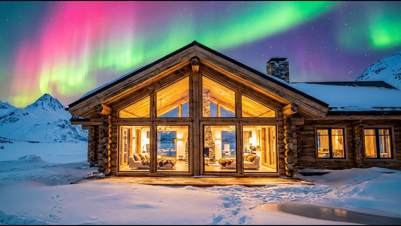 Building a SURVIVAL CABIN on the ARCTIC EDGE (ASMR)