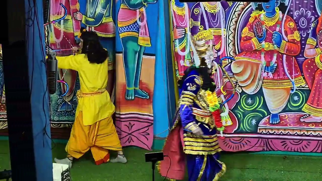 ग्रामसभा धारी की रामलीला में लक्ष्मण मेघनाथ युद्ध 