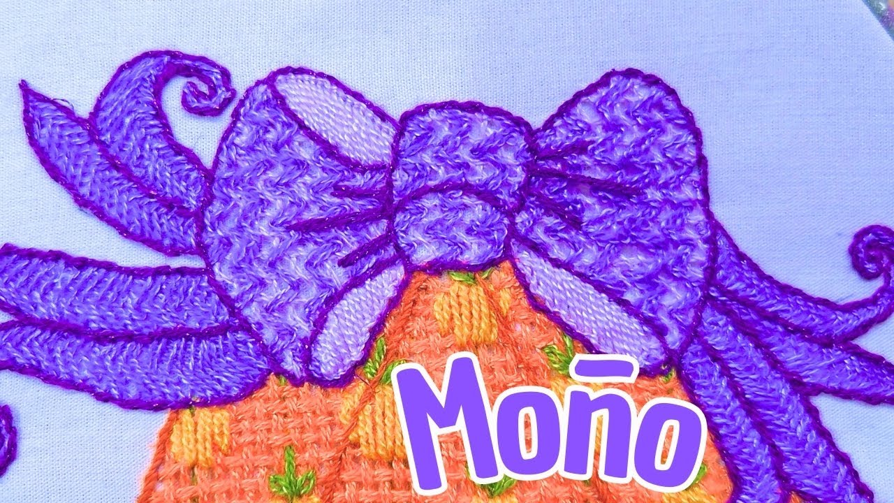 ¿Bordamos un moñito? Te enseño a aplicar esta puntada  🎀 🎗️