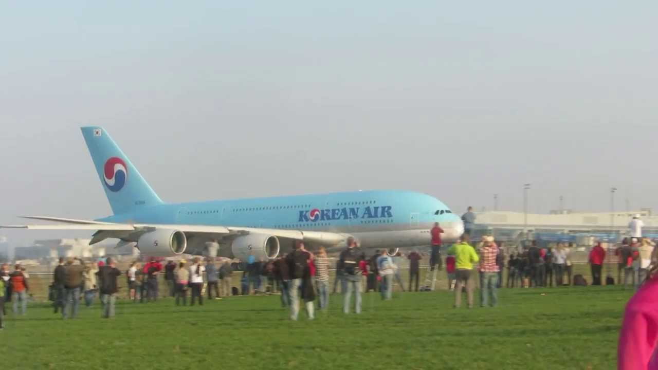 přistání Airbusu A380 v Praze / Airbus A380 landing LKPR Praha/Prague 14.3.2014