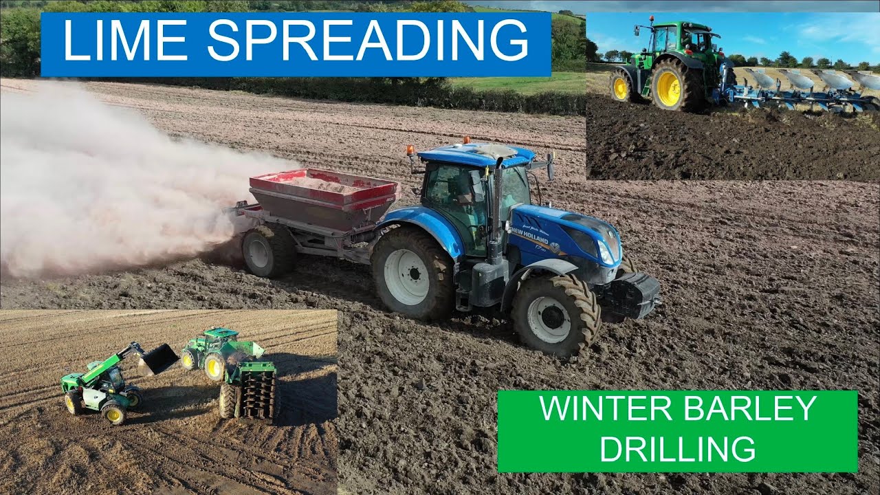 PLOUGHING, LIME SPREADING, DUNG AND DRILLING.....ITS BUSY